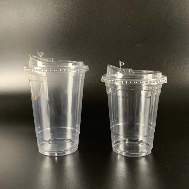 450 ML (90D) Frosted Sipper Glass / Lid Trans Plain
