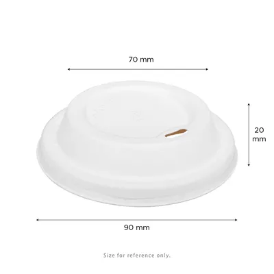 90 MM Baggase Sipper Lid