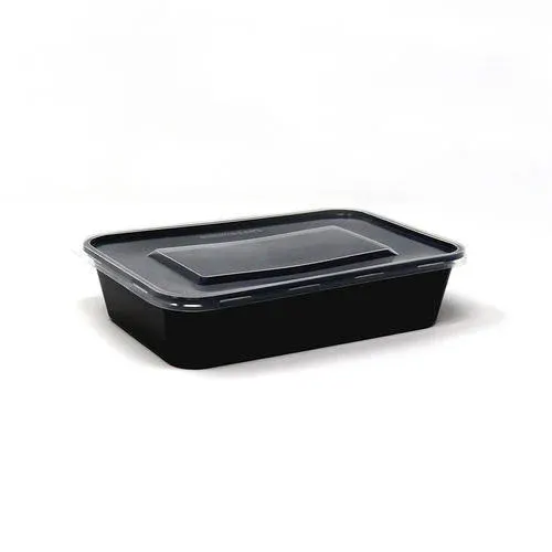 C500/2 Black Rectangular Container