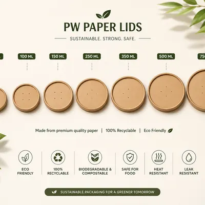PW Paper Container Paper Lid