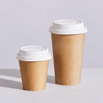 Reclosable Hot Cup with 80 mm Moulded Fiber Lid