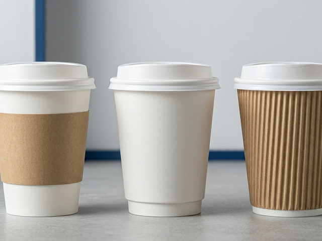 Single wall double wall and rippled paper cups with lids comparison