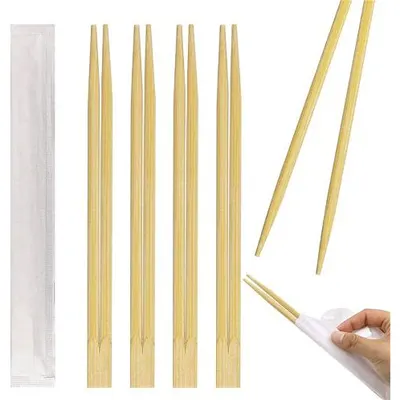 Wooden Chopstick with Paper Wrap (Bamboo)